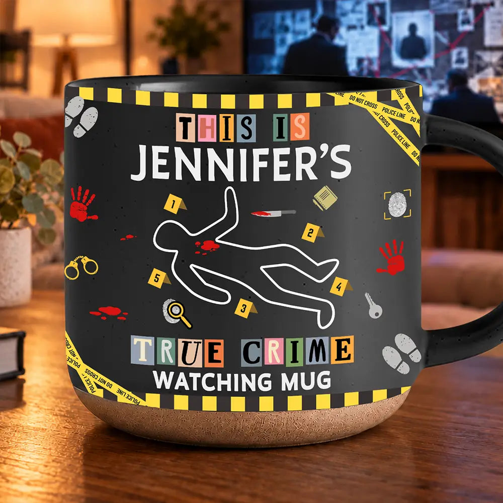 Gift For True Crime Lovers - Personalized Binge Watching Pottery Mug