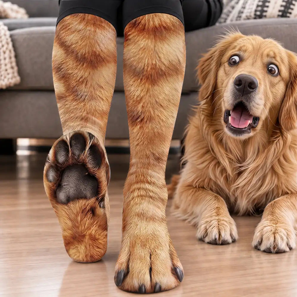 Gag Gift For Pet Lovers - Personalized Funny Feet Paws Socks