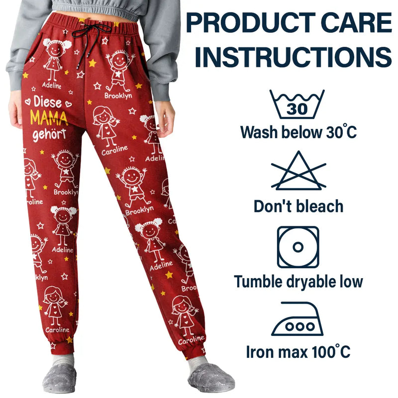 Gift For Women,Gift For Men,Parents,Gift For Mother,Gift For Grandpa,Gift For Father,Gift For Grandma,Gift For Grandparents,Love,German - Dieser Großvater Diese Großmutter Dieser Vater Diese Mutter Gehört - Personalisiertes Pyjamahose