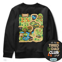 Gift For Father,Humorous,Custom Text - Dinosaur Road Car Race Track Tired Dad Club Funny - Personalized T Shirt