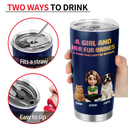 Pet Lovers,Pet Mom,Pet Dad,Cat Lovers,Cat Mom,Cat Dad,Dog Lovers,Dog Mom,Dog Dad,Gift For Women,Gift For Men,Happy,Top Market - Distressed Text Effect A Girl And Her Dogs Cat - Personalized Tumbler