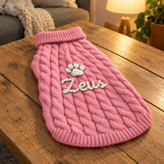 Adorable,Christmas,Custom Text,Pet Lovers - Dog Cat Lover First Year Pet Parents - Personalized Warm And Festive Knit Sweater