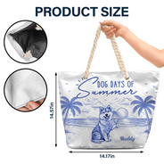 Dog Lovers,Dog Mom,Dog Dad,Pet Lovers,Pet Mom,Pet Dad,Summer,Happy - Dog Days Of Summer - Personalized Beach Bag