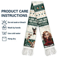 Dog Lovers,Dog Mom,Dog Dad,Christmas,Happy - Dog Lover A Bond That Can't Be Broken 3D Effect - Personalized Wool Scarf With Tassel