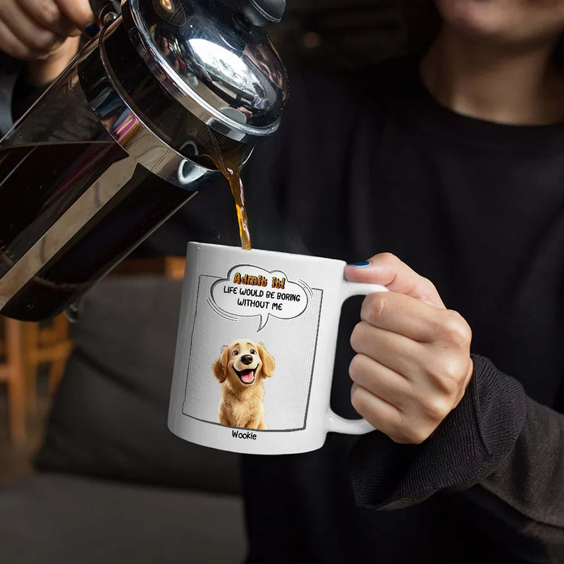 Pet Lovers,Dog Lovers,Dog Mom,Happy - Dog Lovers Still Staring At You - Personalized Mug