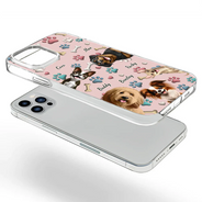 Pet Lovers, Pet Mom, Pet Dad, Dog Lovers, Dog Mom, Dog Dad, Happy - Dog Mom Dog Dad - 3D Inflated Effect Printed, Personalized Clear Phone Case