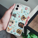 Pet Lovers, Pet Mom, Pet Dad, Dog Lovers, Dog Mom, Dog Dad, Happy - Dog Mom Dog Dad - 3D Inflated Effect Printed, Personalized Clear Phone Case