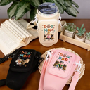 Pet Lovers, Pet Mom, Pet Dad, Dog Lovers, Dog Mom, Dog Dad, Happy - Dog Mom Dog Dad - Personalized Bottle Carrier Bag