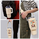 Pet Lovers, Pet Mom, Pet Dad, Dog Lovers, Dog Mom, Dog Dad, Happy - Dog Mom Dog Dad - Personalized Bottle Carrier Bag