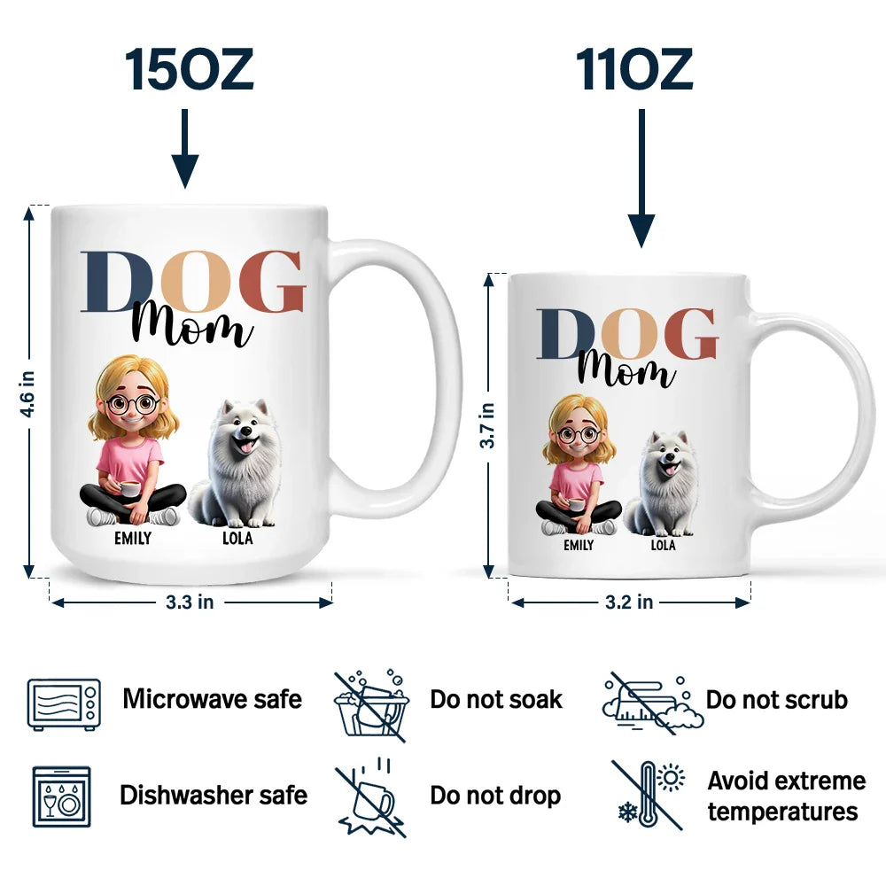 Dog Lovers,Pet Lovers,Dog Mom,Dog Dad,Cat Lovers,Cat Mom,Cat Dad,Pet Mom,Pet Dad - Dog Mom Dog Dad Cat Mom Cat Dad - Personalized Mug
