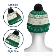 Pet Lovers,Pet Mom,Pet Dad,Dog Lovers,Dog Mom,Dog Dad,Happy,Christmas,Top Market - Dog Mom Dog Dad Christmas - Personalized Bobble Beanie Hat