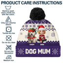 Pet Lovers,Pet Mom,Pet Dad,Dog Lovers,Dog Mom,Dog Dad,Happy,Christmas,Top Market - Dog Mom Dog Dad Christmas - Personalized Bobble Beanie Hat