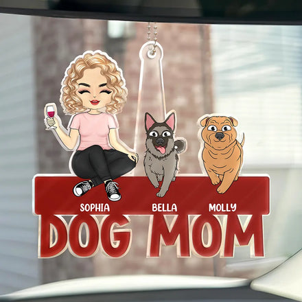 Dog Mom Dog Dad Funny Go Forward Pet - Personalized Acrylic Car Hanger