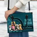Dog Mom,Dog Lovers - Dog Mom Mum 3D Effect - Personalized Leather Bag
