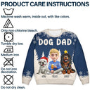 Dog Lovers, Christmas, Happy - Dog Mom Mum 3D Effect White Trees - Personalized Unisex Ugly Sweater