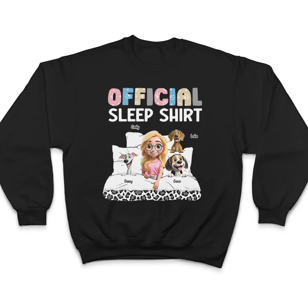 Pet Lovers,Pet Mom,Pet Dad,Dog Lovers,Dog Mom,Dog Dad,Gift For Yourself,Gift For Women,Gift For Men,Happy - Dog Mom Official Sleep Shirt - Personalized T Shirt