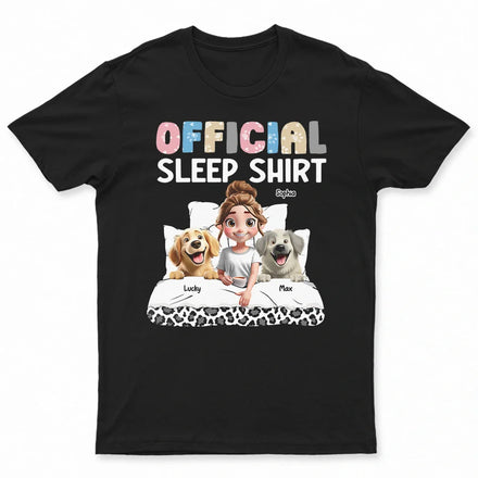 Dog Mom Official Sleep Shirt - Personalized T Shirt