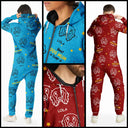 Dog Lovers,Happy - Dogs Face Line Sketch Best Dog Mum Ever - Personalized Overall Onesie Hooded Jumpsuit