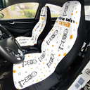 Gift For Grandpa, Gift For Father, Love, Happy - Drive Safe Grandpa Dad Kids Pet - Personalized Car Seat Cover