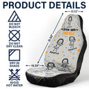 Gift For Grandpa, Gift For Father, Love, Happy - Drive Safe Grandpa Dad Kids Pet - Personalized Car Seat Cover