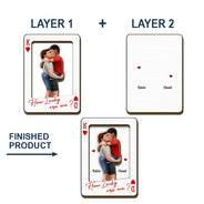 Gift For Couples, Old Couples, Gift For Husband, Gift For Wife, Gift For Boyfriend, Gift For Girlfriend, Love - Drive Safe Handsome Playing Card Couple - Personalized Custom Shaped Car Visor Clip