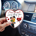 Gift For Couples,Gift For Husband,Gift For Wife,Gift For Boyfriend,Gift For Girlfriend,Love - Drive Safe I Love You 3D Kissing Couples - Personalized Custom Shaped Acrylic Car Visor Clip