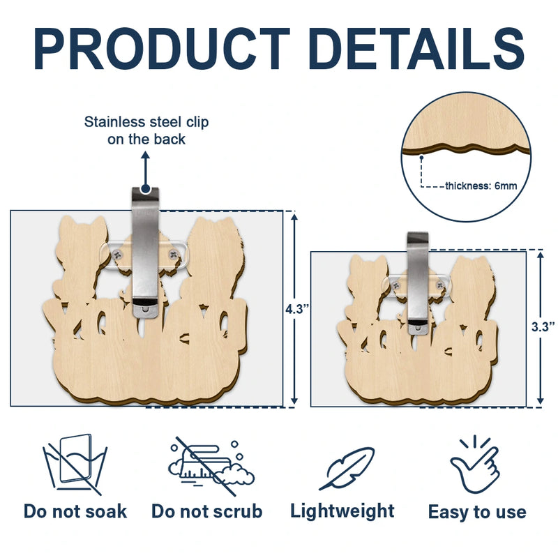 Pet Lovers,Pet Mom,Pet Dad,Dog Lovers,Dog Mom,Dog Dad,Cat Lovers,Cat Mom,Cat Dad,Happy - Drive Safe We Woof You - Personalized Custom Shaped Car Visor Clip