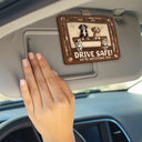 Dog Lovers,Cat Lovers,Pet Lovers,Happy -  Drive Safe We’re Waiting At The Door Dog Cat - Personalized Custom Shaped Car Visor Clip