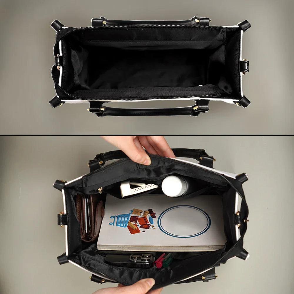 Teacher It Takes A Big Heart To Shape Little Minds - Personalized Leather Bag