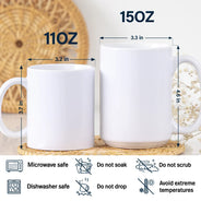 Gift For Mother,Mom - Daughters (Adult),Happy - Mother & Daughter Forever Linked Together - Personalized White Edge-to-Edge Mug