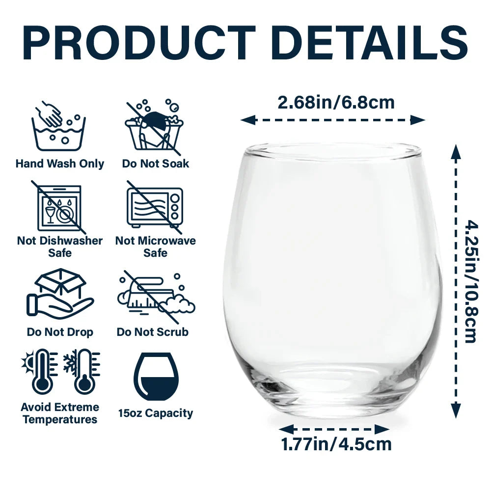 Graduation, Gift For Yourself, Happy, Gift For Women, Gift For Men, Custom Photo - Custom Photo She Believed She Could So She Did - Personalized Stemless Wine Glass