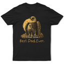 Gift For Father,America 250th,Confident,Custom Text - Eagle Father And Kids Retro Style Best Dad Ever - Personalized T Shirt