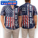 Early US Flag America Best Dad Ever The Man The Myth - Hawaiian Shirt
