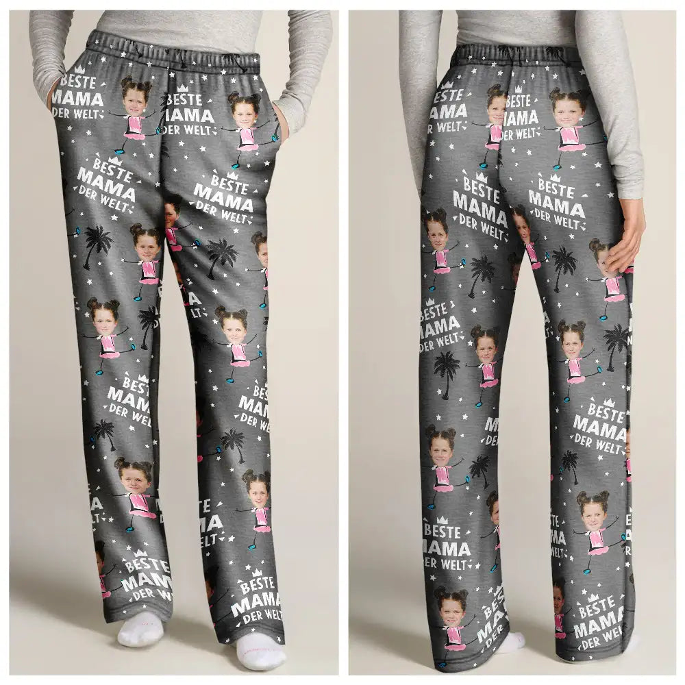 Gift For Husband,Gift For Wife,Parents,Gift For Yourself,Gift For Women,Gift For Men,Gift For Father,Gift For Mother,Gift For Grandpa,Gift For Grandma,Happy,German - Eigenes Foto Beste Eltern Und Großeltern der Welt - Personalisiertes Pyjamahose