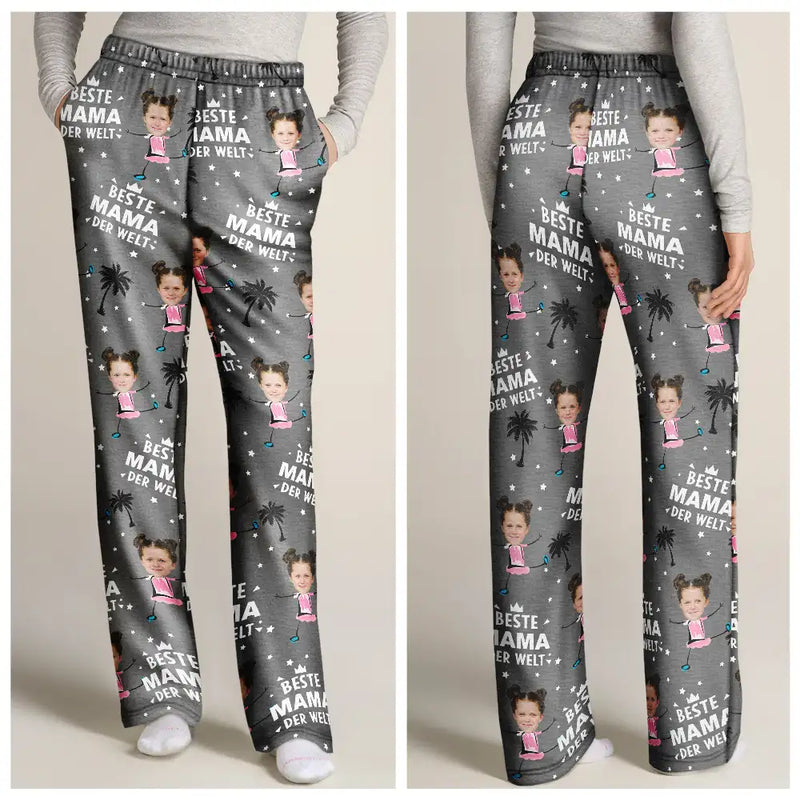 Gift For Husband,Gift For Wife,Parents,Gift For Yourself,Gift For Women,Gift For Men,Gift For Father,Gift For Mother,Gift For Grandpa,Gift For Grandma,Happy,German - Eigenes Foto Beste Eltern Und Großeltern der Welt - Personalisiertes Pyjamahose