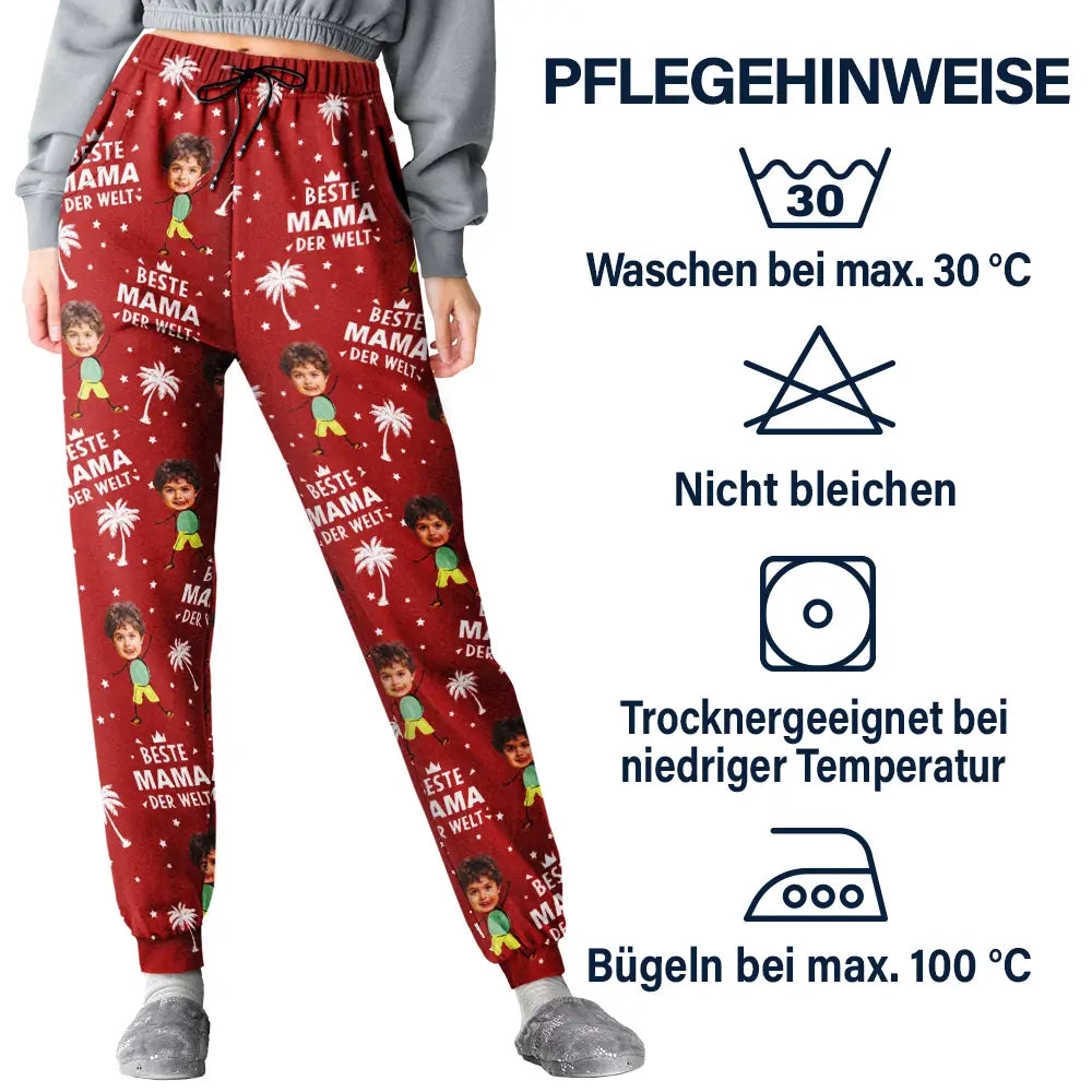 Gift For Husband,Gift For Wife,Parents,Gift For Yourself,Gift For Women,Gift For Men,Gift For Father,Gift For Mother,Gift For Grandpa,Gift For Grandma,Happy,German - Eigenes Foto Beste Eltern Und Großeltern der Welt - Personalisiertes Pyjamahose