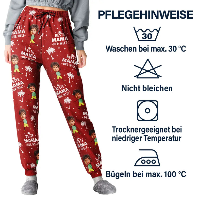 Gift For Husband,Gift For Wife,Parents,Gift For Yourself,Gift For Women,Gift For Men,Gift For Father,Gift For Mother,Gift For Grandpa,Gift For Grandma,Happy,German - Eigenes Foto Beste Eltern Und Großeltern der Welt - Personalisiertes Pyjamahose