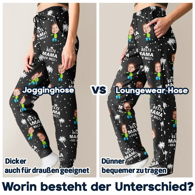 Gift For Husband,Gift For Wife,Parents,Gift For Yourself,Gift For Women,Gift For Men,Gift For Father,Gift For Mother,Gift For Grandpa,Gift For Grandma,Happy,German - Eigenes Foto Beste Eltern Und Großeltern der Welt - Personalisiertes Pyjamahose