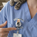 Gift For Yourself,Gift For Women,Gift For Men,Funny - Emotional Support Coworker 3D Effect Sitting Person - Personalized Badge Reel