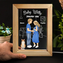 Gift For Couples, Expecting Dad, Pregnant Mom, Happy - Expecting Parents Baby Arriving Dog Parents To Human Parents - Personalized Frame Lamp