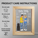 Gift For Couples, Expecting Dad, Pregnant Mom, Happy - Expecting Parents Baby Arriving Dog Parents To Human Parents - Personalized Frame Lamp