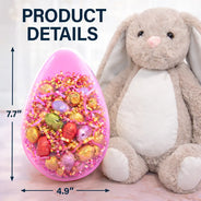 Easter,Non-Eng,Gift For Kids,Gift For Grandkids,Grandma - Grandkids,Grandpa - Grandkids,Dad - Children,Mom - Children,Happy - Custom Name With Adorable Animal - Personalized Fillable Egg