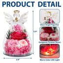 Custom Photo, Gift For Mother, Memorial, Sad - Custom Photo Mom Of An Angel - Personalized Flower In Glass Angel Figurine