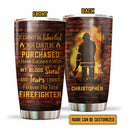 Firefighter The Title Custom Tumbler, Gift For Firefighter, Firefighter Appreciation, Labor Day Gift
