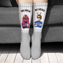 You Rock My Socks - Christmas Gift For Couples - Personalized Socks