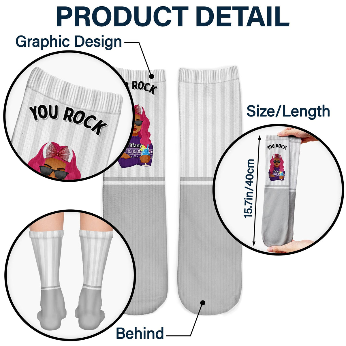 You Rock My Socks - Christmas Gift For Couples - Personalized Socks