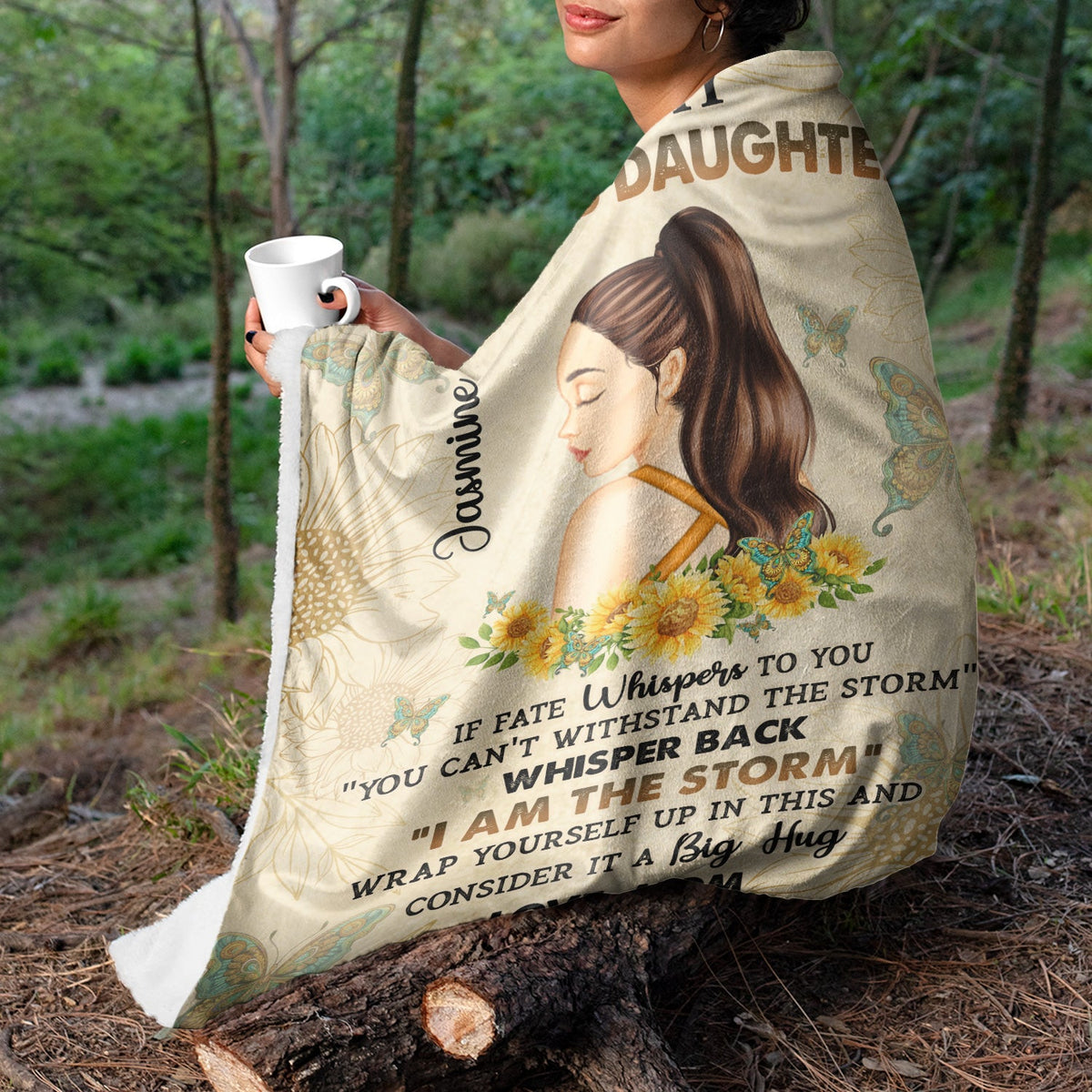 To My Badass Daughter - Gift For Women - Personalized Fleece Blanket, Sherpa Blanket