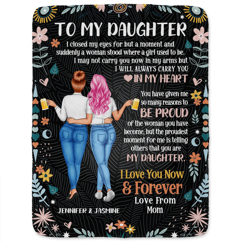 Daughter Closed My Eyes For A Momment - Gift For Daughter - Personalized Fleece Blanket, Sherpa Blanket