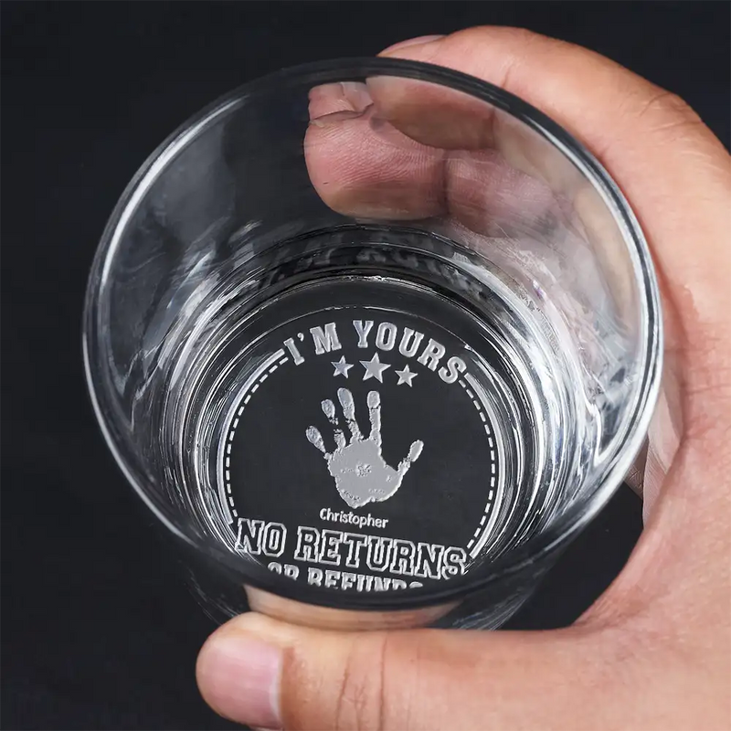 No Returns Or Refunds - Personalized Engraved Whiskey Glass