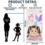 Mermaid Kids - Personalized Beach Towel